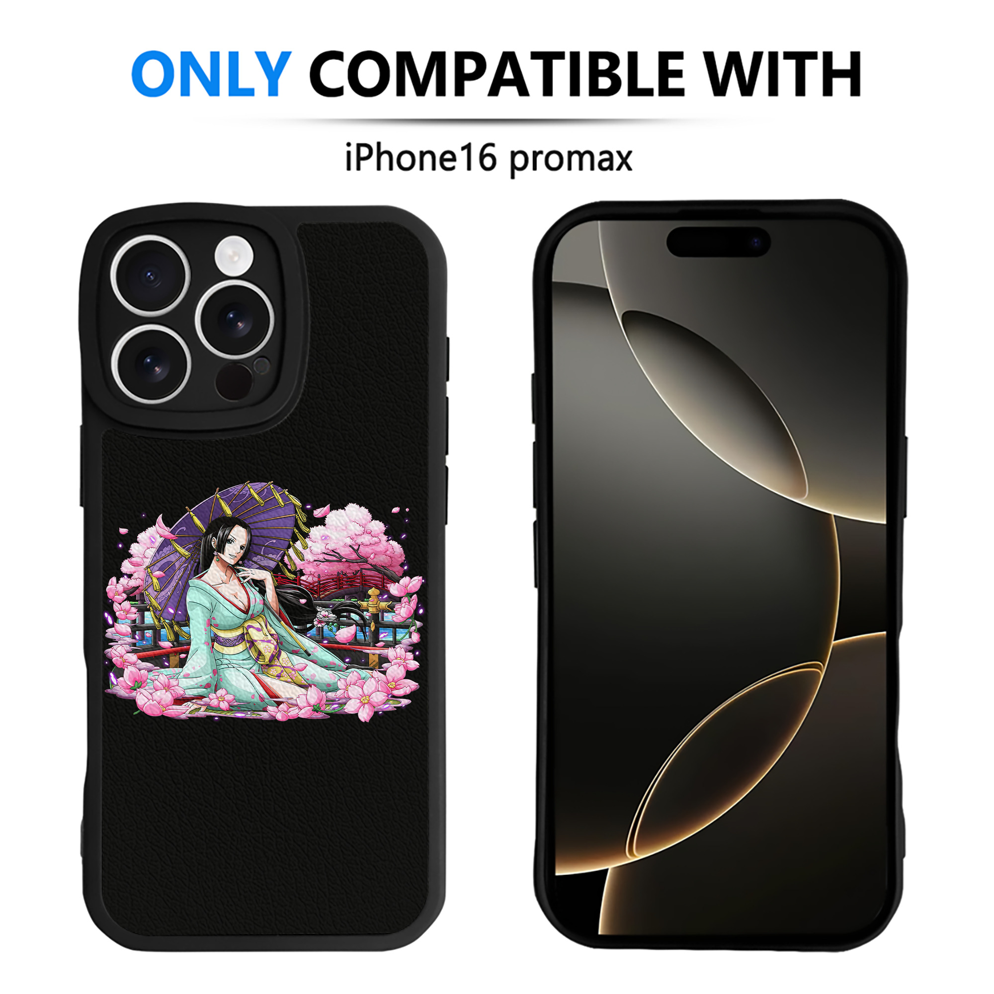 （画像用） ワンピース ボア・ハンコック ONE PIECE Boa·Hancock 【iPhone 16シリーズ対応】シリコンスマホケース（レザー調） 材質：シリコン